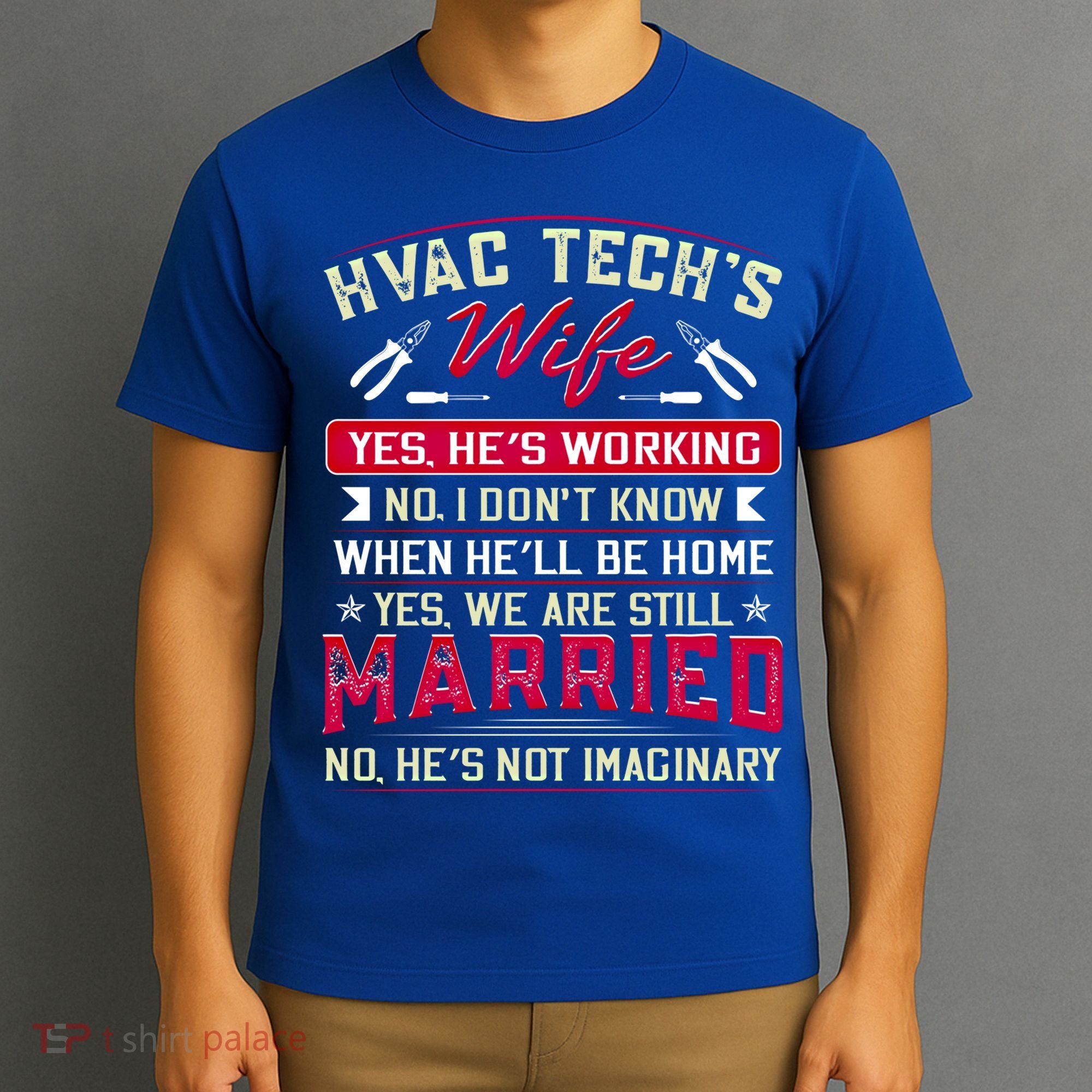 Funny Hvac Tech Wife Hvac Technicians Friend Mom Gift T-Shirt