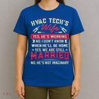 Funny Hvac Tech Wife Hvac Technicians Friend Mom Gift T-Shirt thumb 4