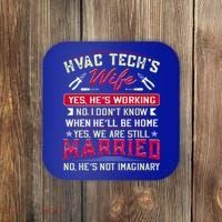Funny Hvac Tech Wife Hvac Technicians Friend Mom Gift Coaster thumb 0