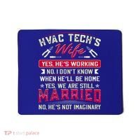 Funny Hvac Tech Wife Hvac Technicians Friend Mom Gift Mousepad thumb 0