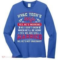 Funny Hvac Tech Wife Hvac Technicians Friend Mom Gift Women's Long Sleeve Shirt thumb 0