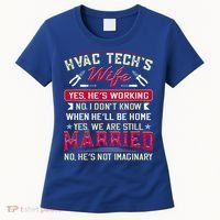 Funny Hvac Tech Wife Hvac Technicians Friend Mom Gift Women's T-Shirt thumb 0
