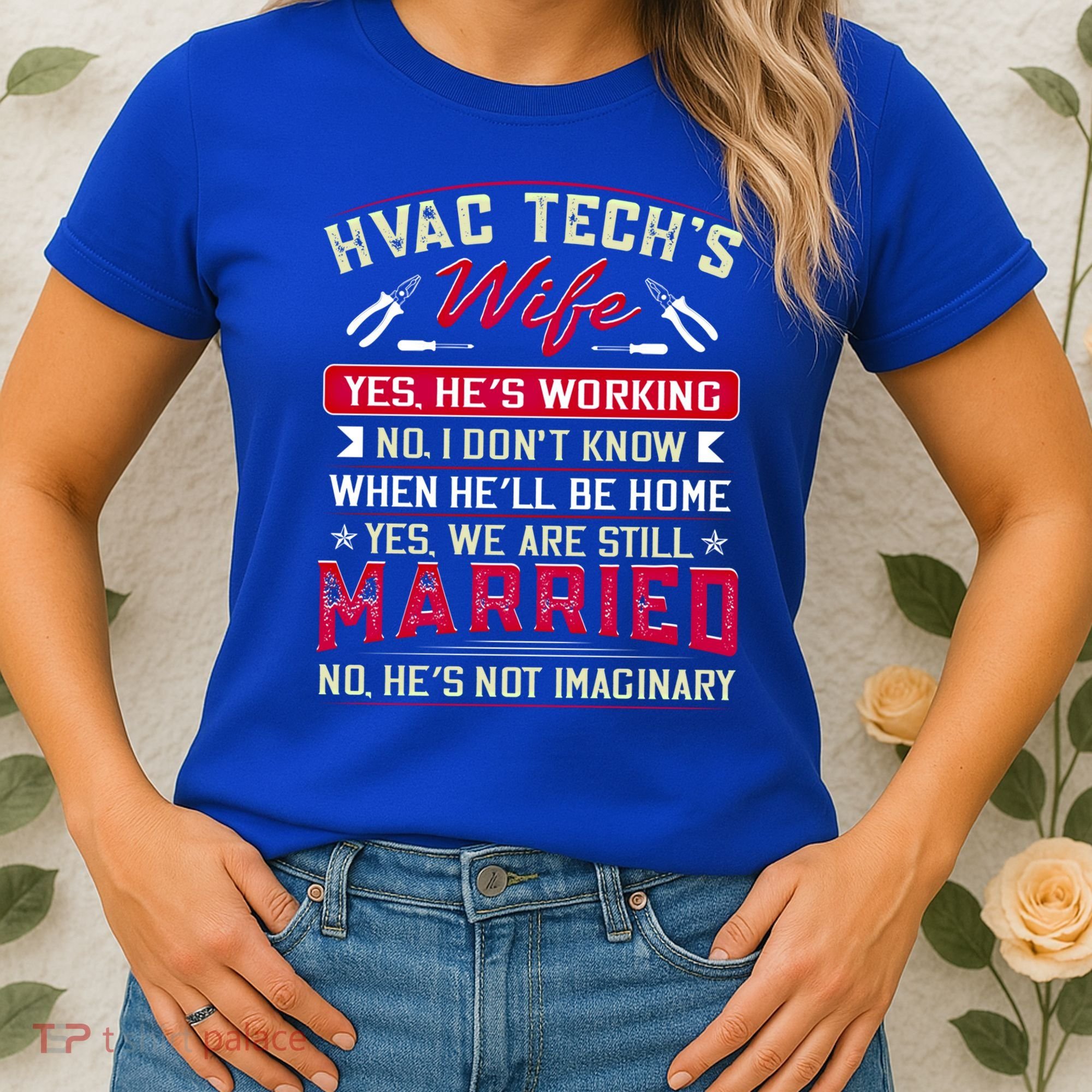 Funny Hvac Tech Wife Hvac Technicians Friend Mom Gift Women's T-Shirt