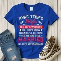 Funny Hvac Tech Wife Hvac Technicians Friend Mom Gift Women's T-Shirt thumb 3