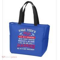 Funny Hvac Tech Wife Hvac Technicians Friend Mom Gift Tote Bag thumb 3