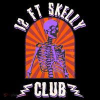 Funny Halloween Twelve Foot Skelly Club Stripe Pom Pom Beanie thumb 2