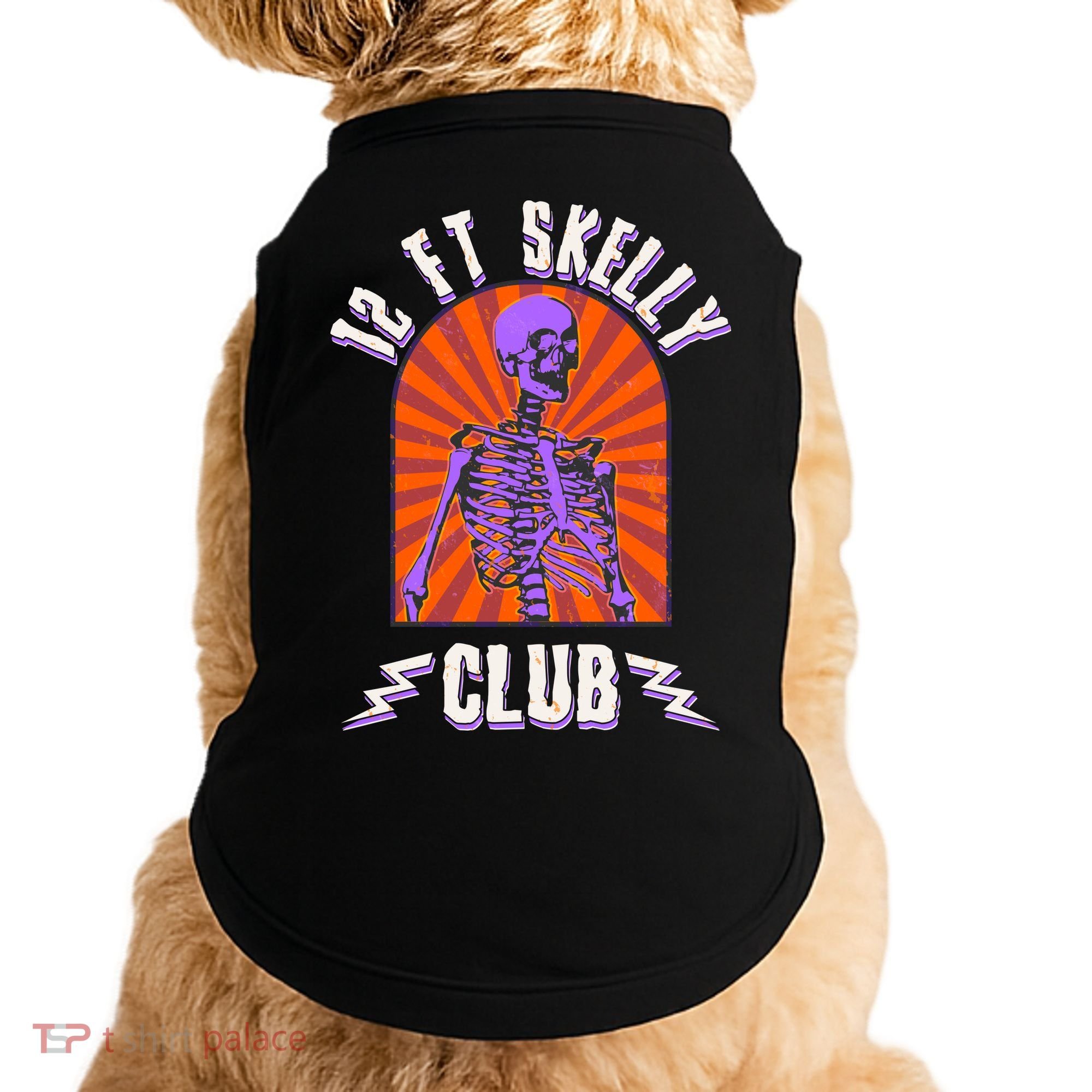 Funny Halloween Twelve Foot Skelly Club Doggie Tank