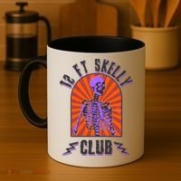 Funny Halloween Twelve Foot Skelly Club Coffee Mug thumb 4