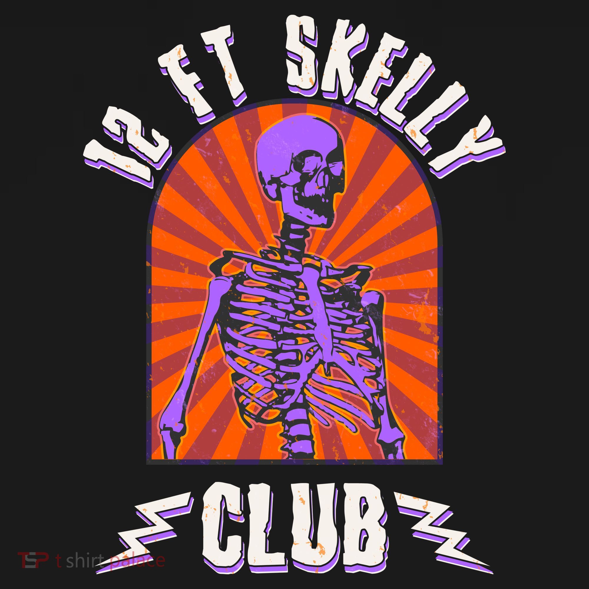 Funny Halloween Twelve Foot Skelly Club Women's Hoodie