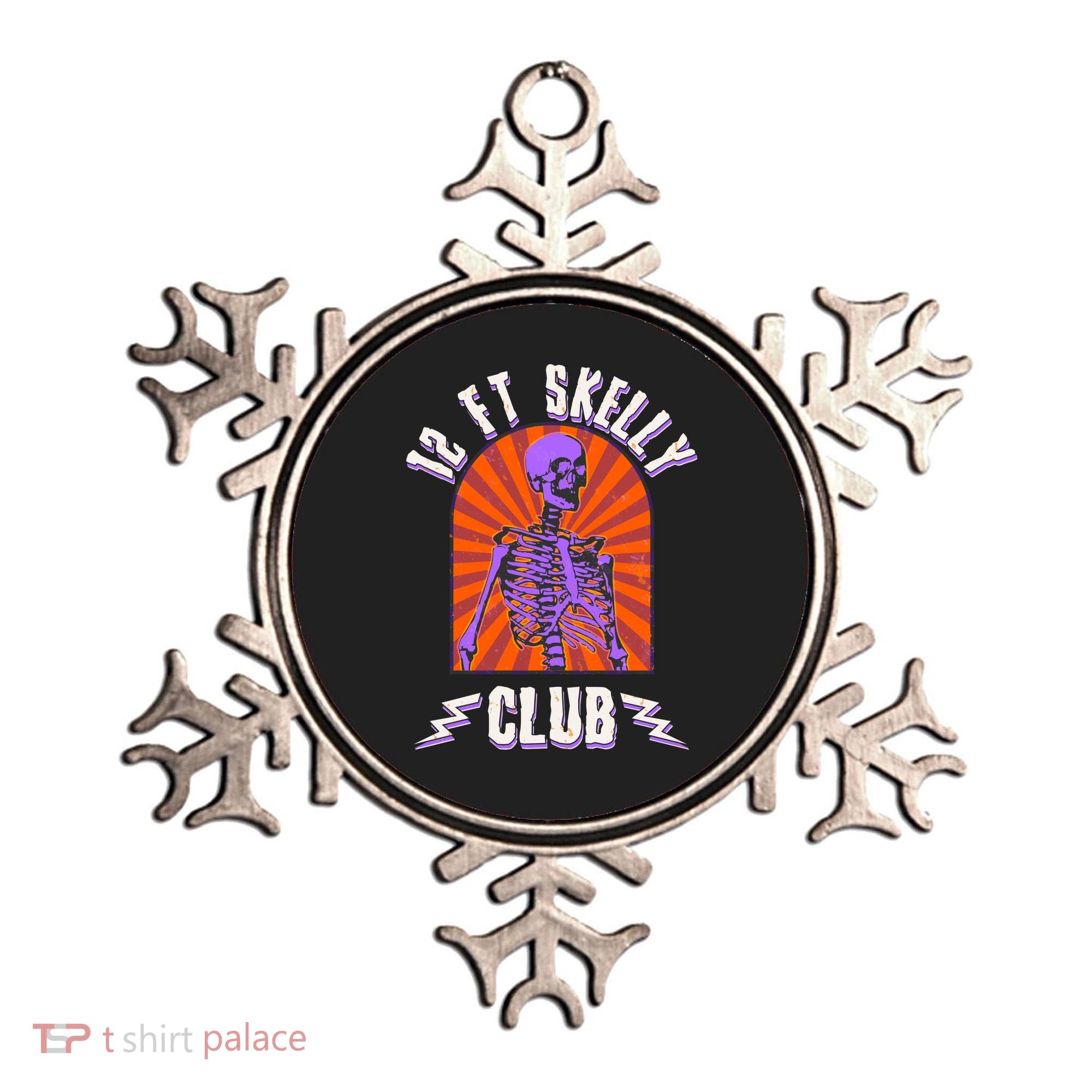 Funny Halloween Twelve Foot Skelly Club Ornament