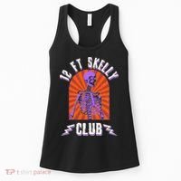 Funny Halloween Twelve Foot Skelly Club Women's Tank Top thumb 0