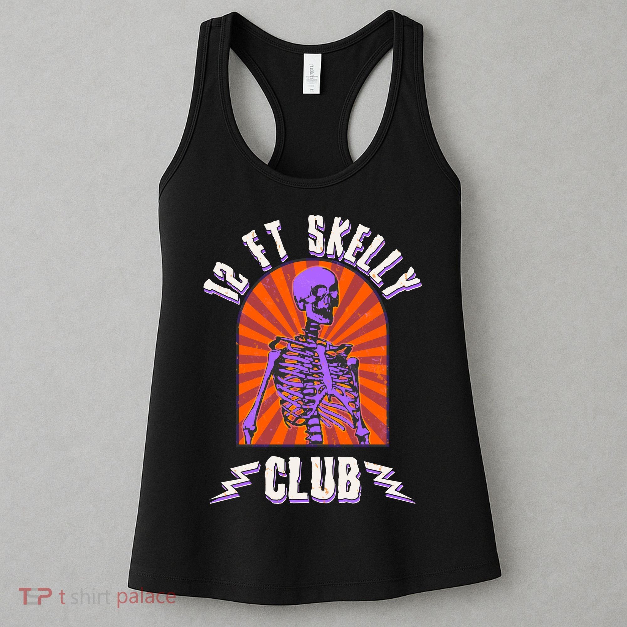 Funny Halloween Twelve Foot Skelly Club Women's Tank Top