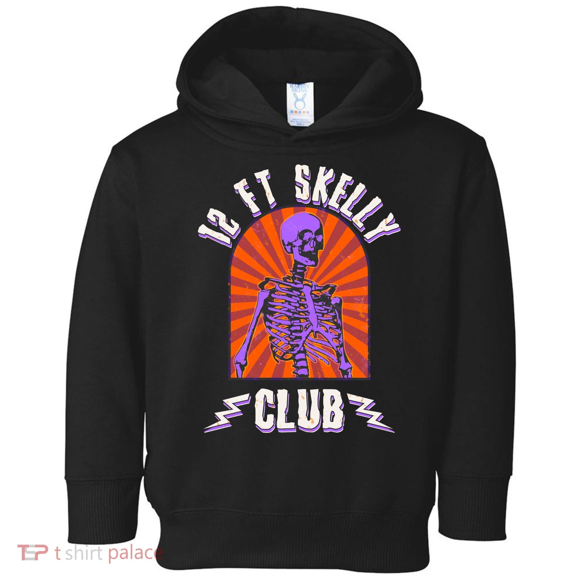 Funny Halloween Twelve Foot Skelly Club Toddler Hoodie