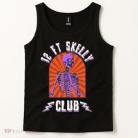 Funny Halloween Twelve Foot Skelly Club Tank Top thumb 2