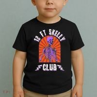 Funny Halloween Twelve Foot Skelly Club Toddler T-Shirt thumb 2