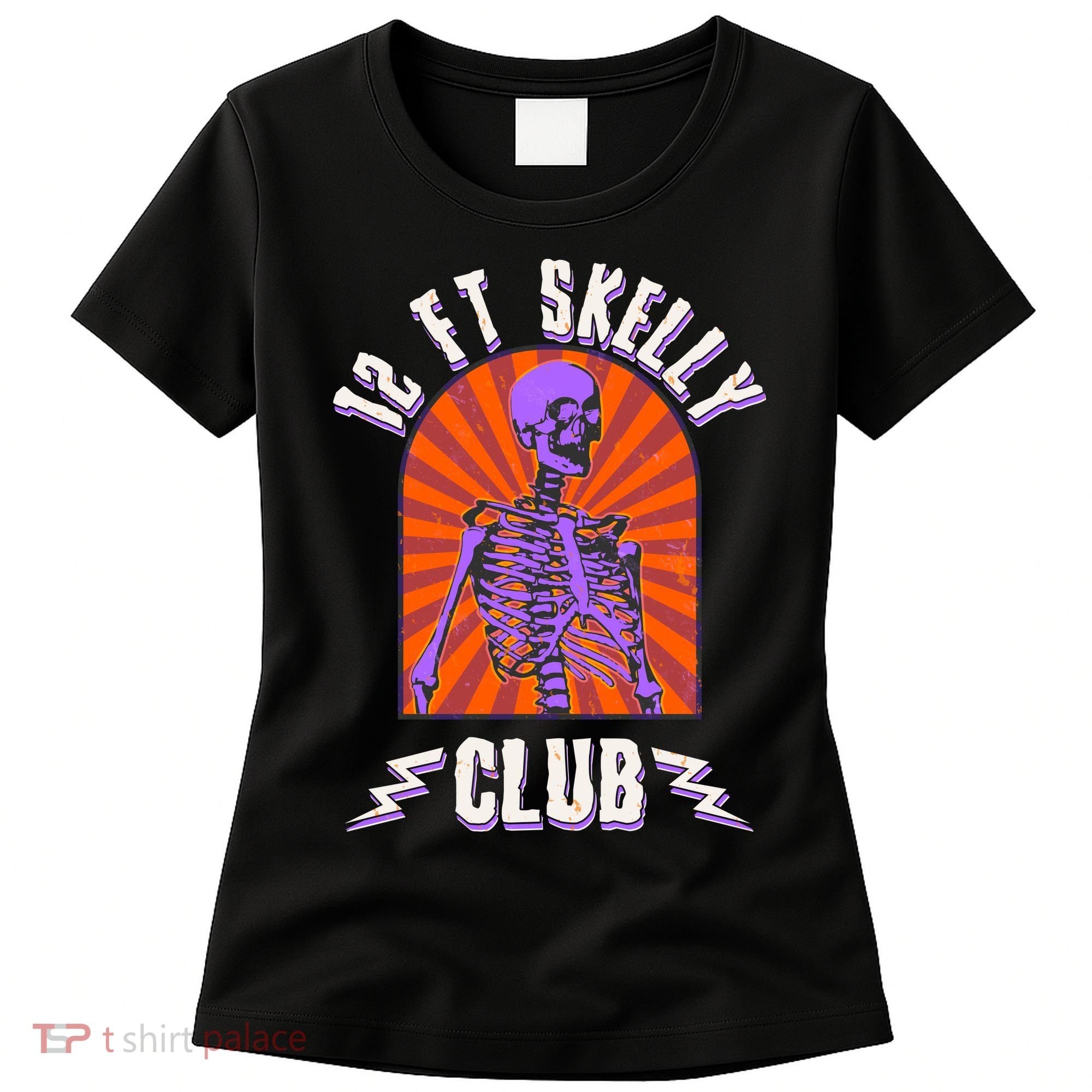 Funny Halloween Twelve Foot Skelly Club Women's T-Shirt