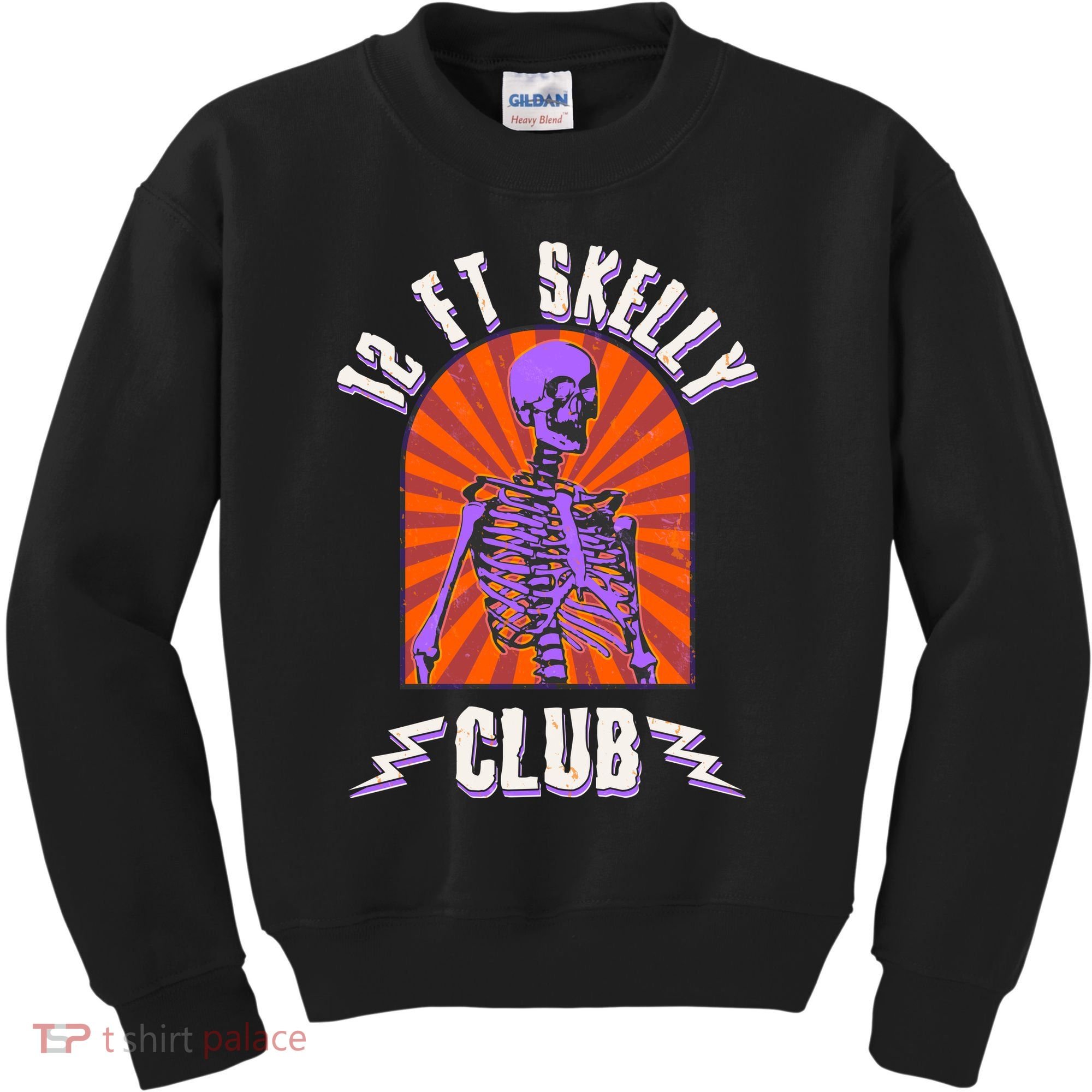 Funny Halloween Twelve Foot Skelly Club Kids Sweatshirt