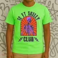 Funny Halloween Twelve Foot Skelly Club T-Shirt thumb 3