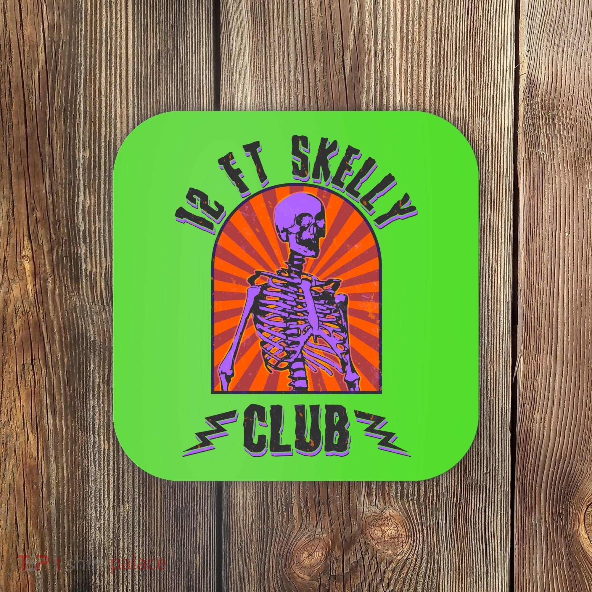 Funny Halloween Twelve Foot Skelly Club Coaster