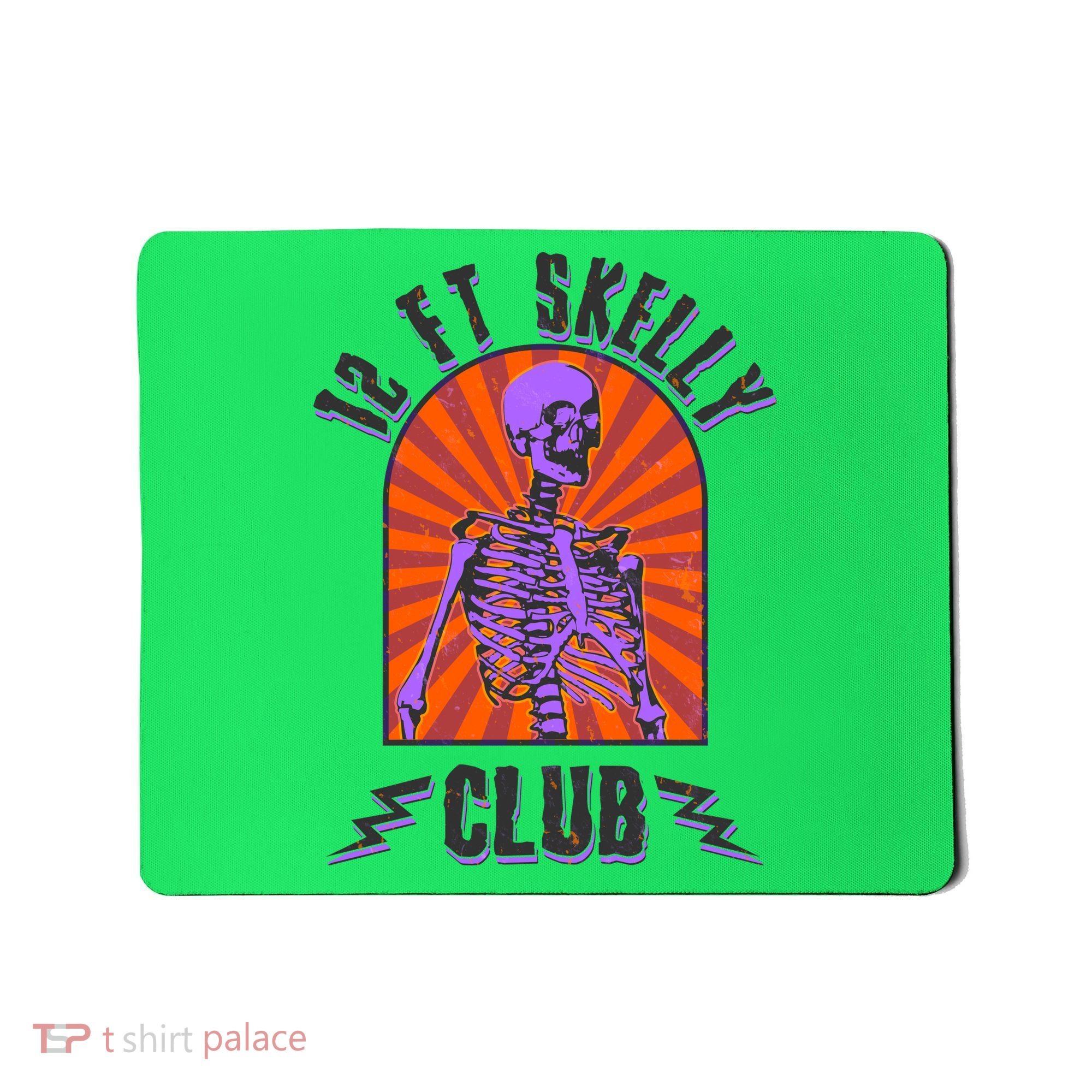Funny Halloween Twelve Foot Skelly Club Mousepad