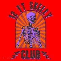 Funny Halloween Twelve Foot Skelly Club Santa Hat thumb 1