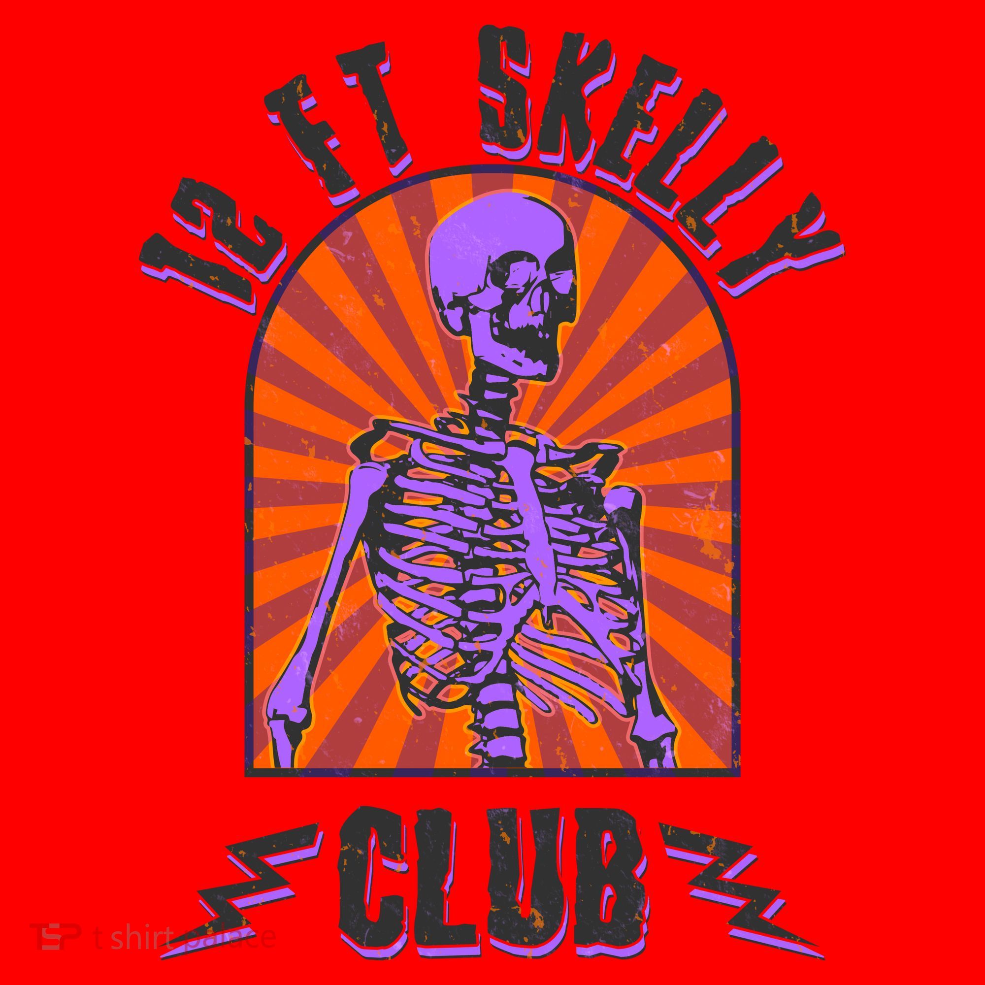 Funny Halloween Twelve Foot Skelly Club Santa Hat