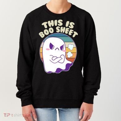 Funny Halloween This Is Boo Sheet Cute Ghost Women's Sweatshirt