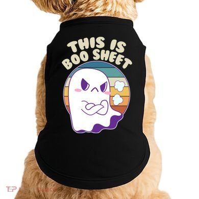 Funny Halloween This Is Boo Sheet Cute Ghost Doggie Tank