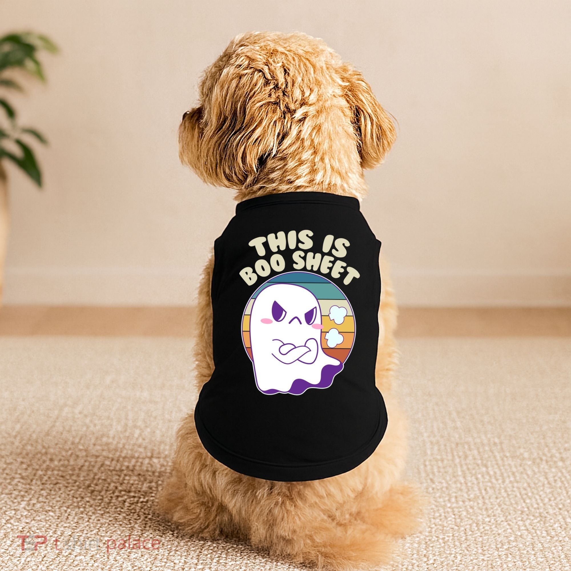 Funny Halloween This Is Boo Sheet Cute Ghost Doggie Tank