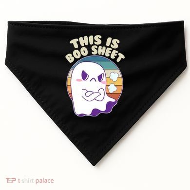 Funny Halloween This Is Boo Sheet Cute Ghost USA-Made Doggie Bandana