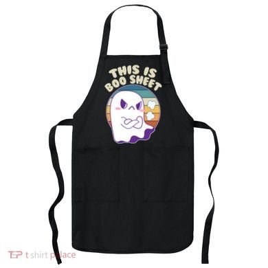 Funny Halloween This Is Boo Sheet Cute Ghost Apron