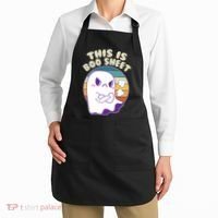 Funny Halloween This Is Boo Sheet Cute Ghost Apron thumb 2