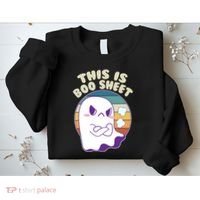 Funny Halloween This Is Boo Sheet Cute Ghost Sweatshirt thumb 2