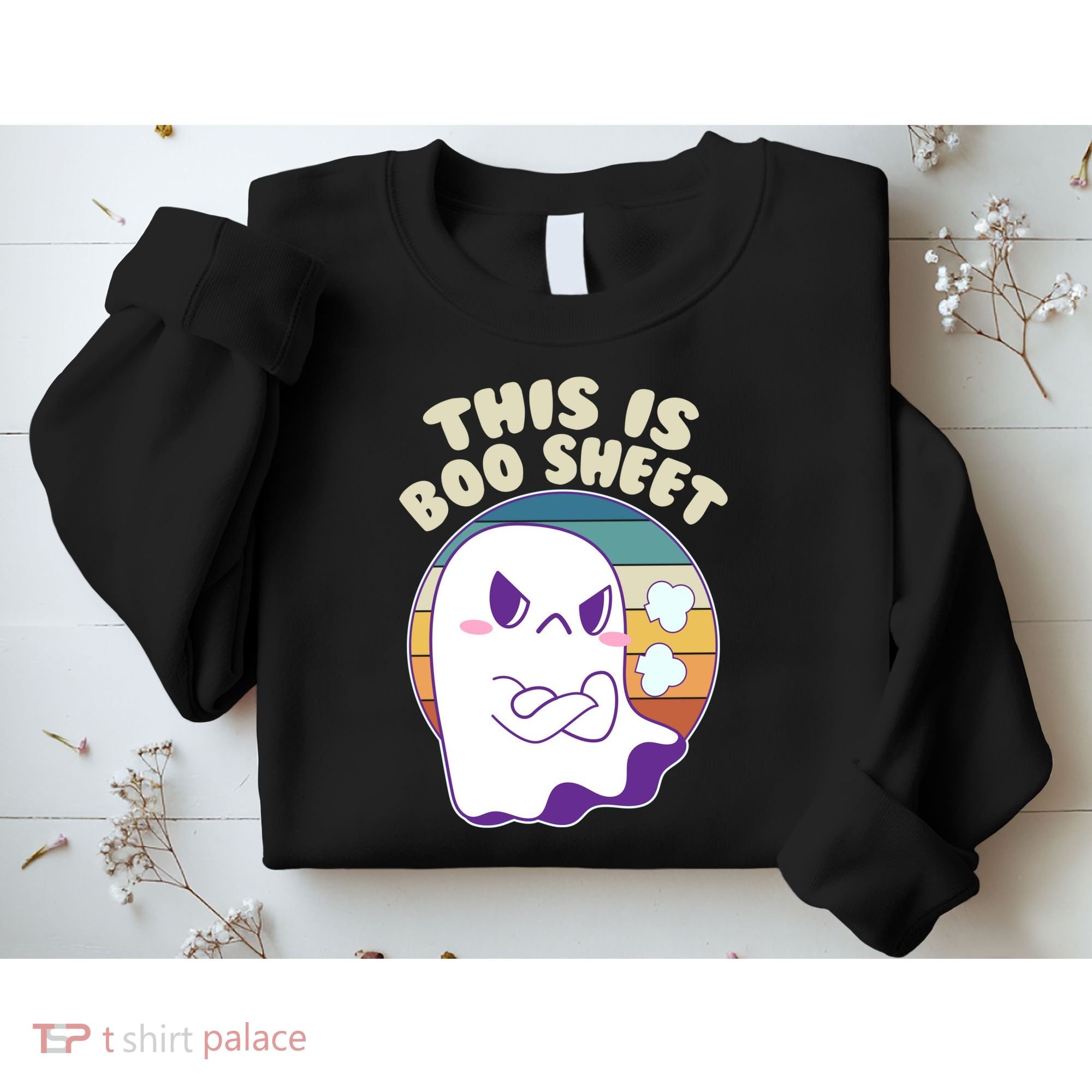 Funny Halloween This Is Boo Sheet Cute Ghost Sweatshirt