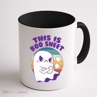 Funny Halloween This Is Boo Sheet Cute Ghost Coffee Mug thumb 1