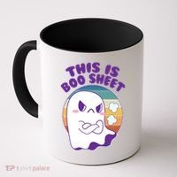 Funny Halloween This Is Boo Sheet Cute Ghost Coffee Mug thumb 0