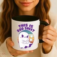 Funny Halloween This Is Boo Sheet Cute Ghost Coffee Mug thumb 3