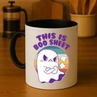 Funny Halloween This Is Boo Sheet Cute Ghost Coffee Mug thumb 4