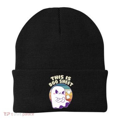 Funny Halloween This Is Boo Sheet Cute Ghost Beanie