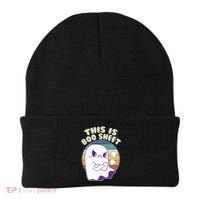 Funny Halloween This Is Boo Sheet Cute Ghost Beanie thumb 0