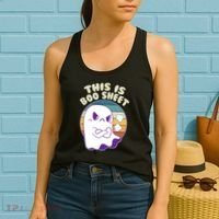 Funny Halloween This Is Boo Sheet Cute Ghost Women's Tank Top thumb 2