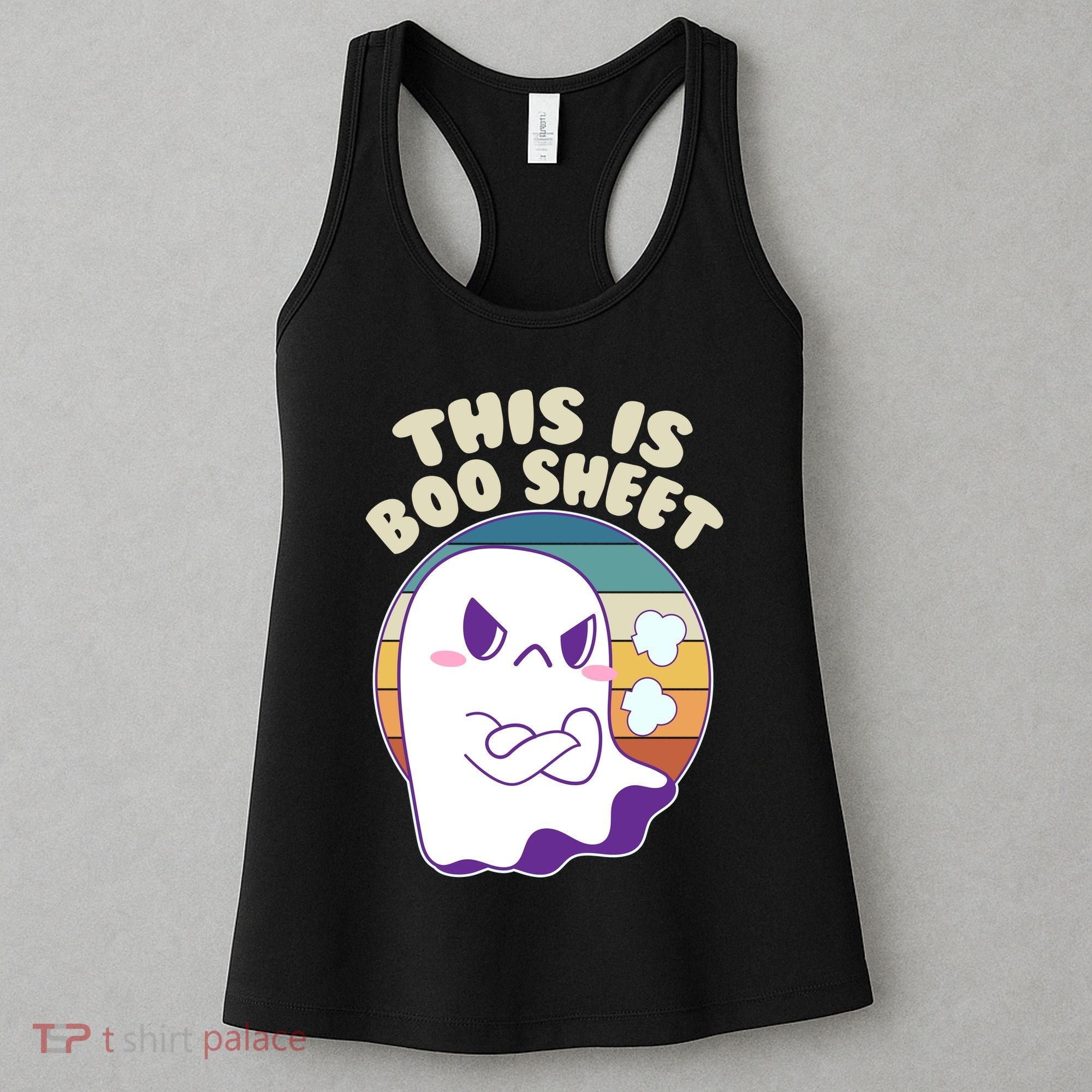 Funny Halloween This Is Boo Sheet Cute Ghost Women's Tank Top