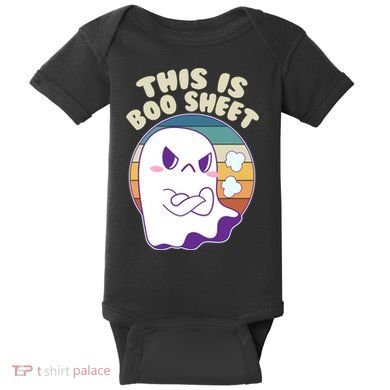 Funny Halloween This Is Boo Sheet Cute Ghost Baby Bodysuit