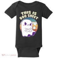 Funny Halloween This Is Boo Sheet Cute Ghost Baby Bodysuit thumb 0