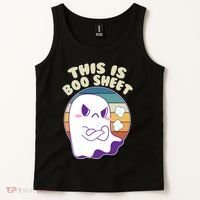 Funny Halloween This Is Boo Sheet Cute Ghost Tank Top thumb 2