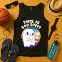 Funny Halloween This Is Boo Sheet Cute Ghost Tank Top thumb 4