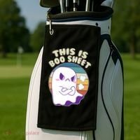 Funny Halloween This Is Boo Sheet Cute Ghost Golf Towel thumb 2