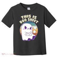 Funny Halloween This Is Boo Sheet Cute Ghost Toddler T-Shirt thumb 0