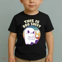 Funny Halloween This Is Boo Sheet Cute Ghost Toddler T-Shirt thumb 2