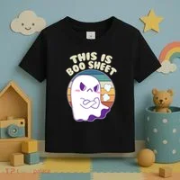 Funny Halloween This Is Boo Sheet Cute Ghost Toddler T-Shirt thumb 3
